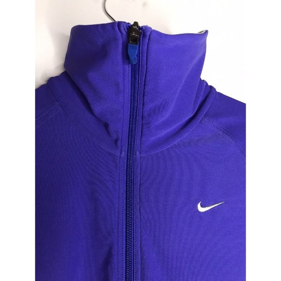 Nike Running Jacket Womens Small Blue Purple Full Zip Fit-Dry Long Sleeve - Picture 3 of 7